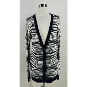 Staring at Stars Striped V-Neck Button Down Cardigan